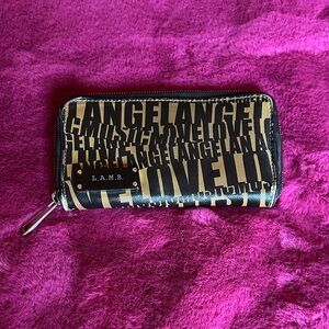 L.A.M.B. Black and Brown Graphic Wallet